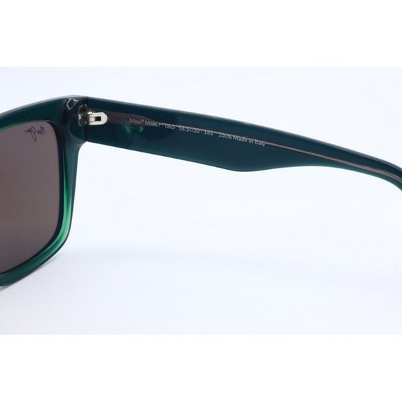 Maui Jim EKOLU MJ 867-06D Green Square Sunglasses Blue Polarized Lens 53… - Picture 6 of 7